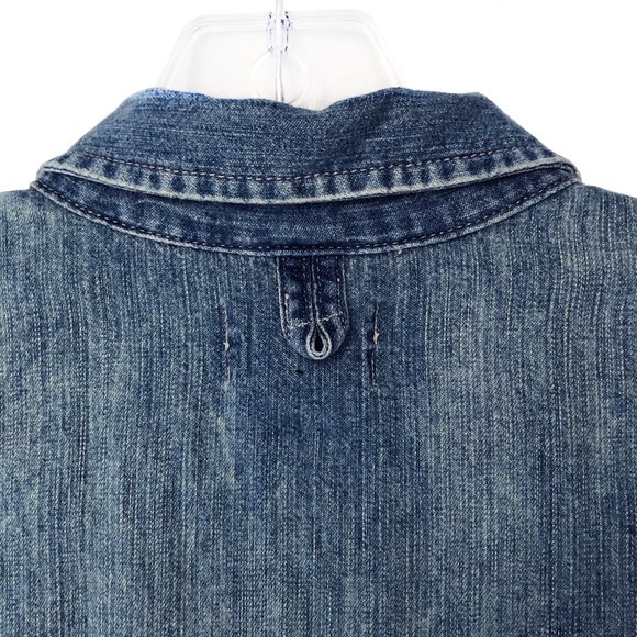 Levi’s denim button down two pocket tunic shirt - Picture 4 of 8